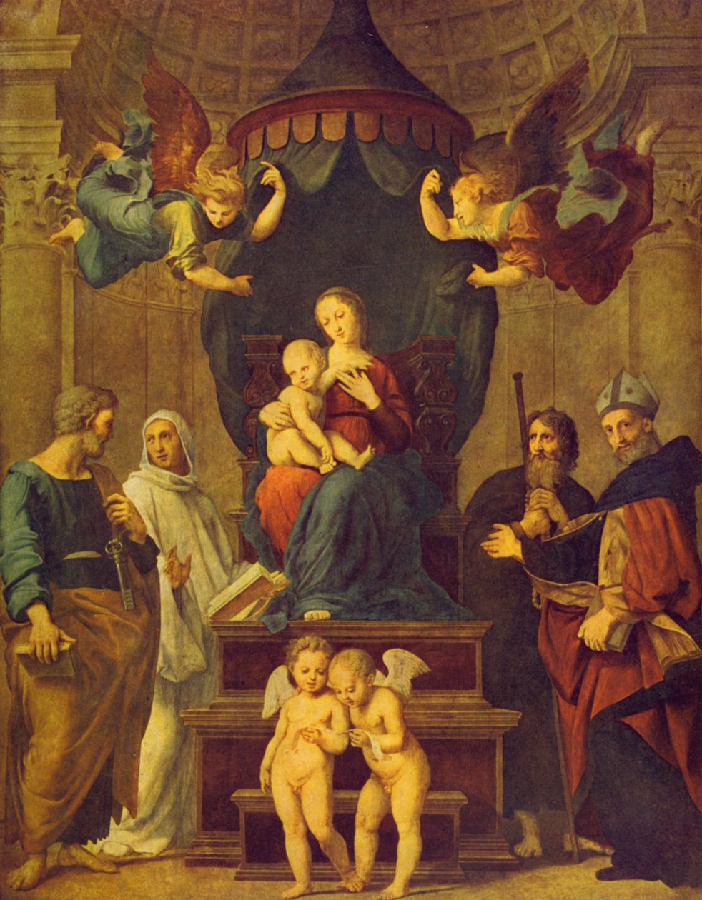 Madonna unter dem Baldachin tekijältä Raffaello Sanzio Raphael