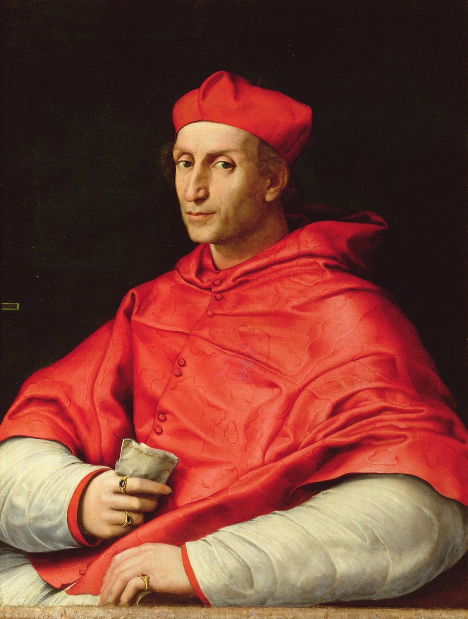 Kardinaali Dovizzi de Bibbienan muotokuva (1470-1520) tekijältä Raffaello Sanzio Raphael