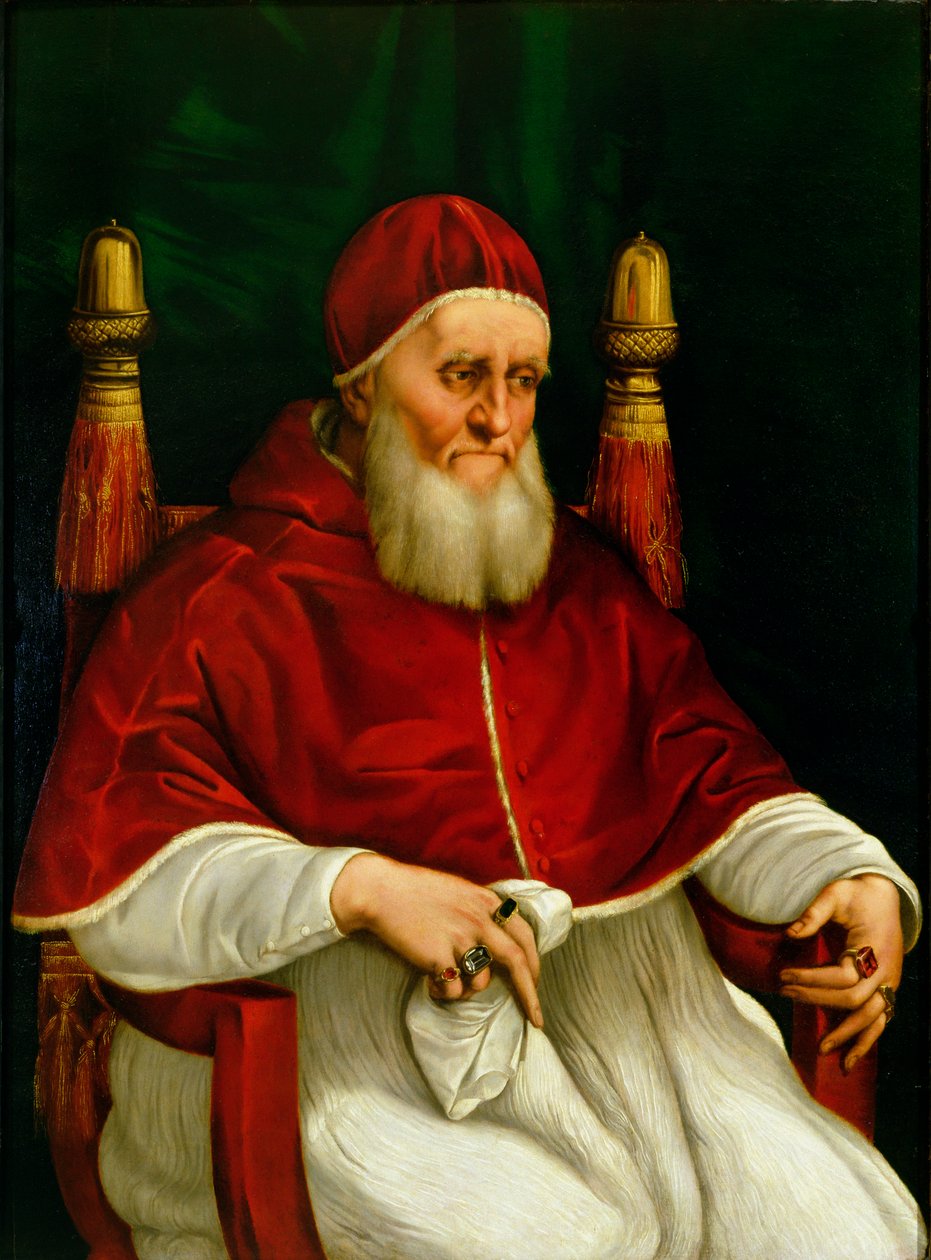 Paavi Julius II:n (1443-1513) muotokuva n. 1512 tekijältä Raffaello Sanzio Raphael