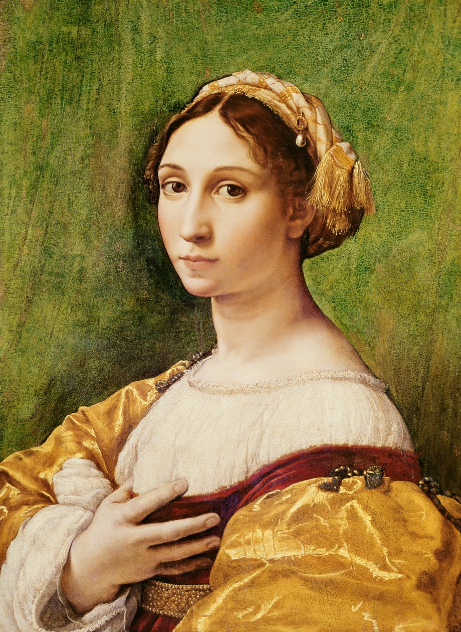 Nuoren tytön muotokuva (tempera paneelissa) tekijältä Raffaello Sanzio Raphael