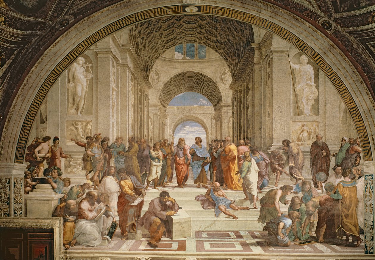 Ateenan koulu, Stanza della Segnatura, 1510-11 tekijältä Raffaello Sanzio Raphael