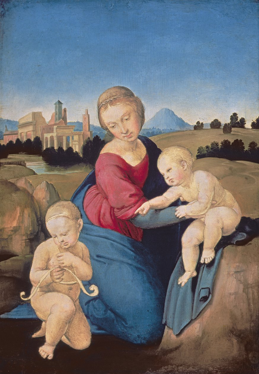 Esterhazy Madonna, n. 1507-08 (tempera ja öljy poppelilevylle) tekijältä Raffaello Sanzio Raphael