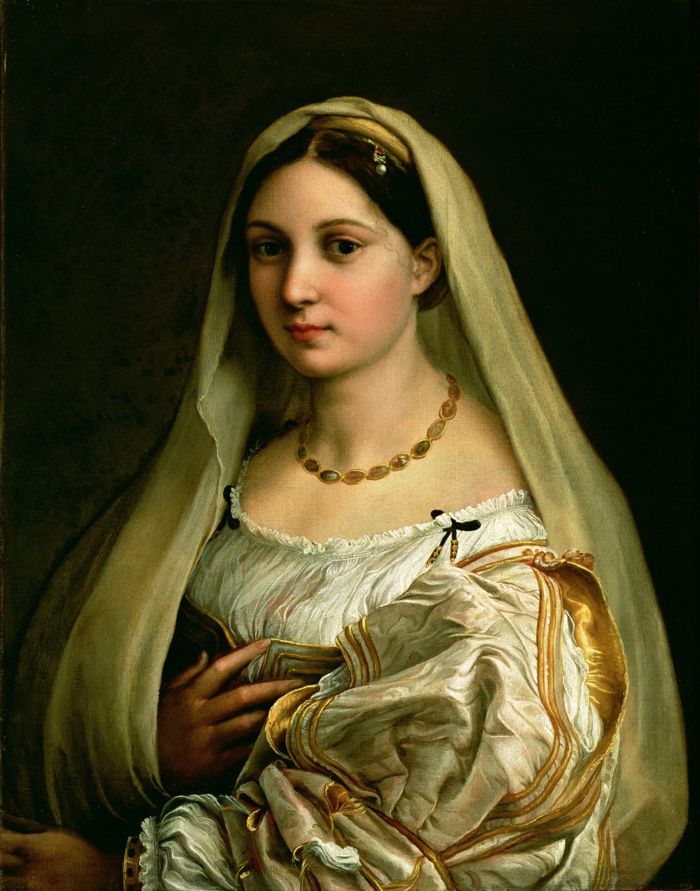 Hunnutettu nainen tai La Donna Velata, n. 1516 tekijältä Raffaello Sanzio Raphael