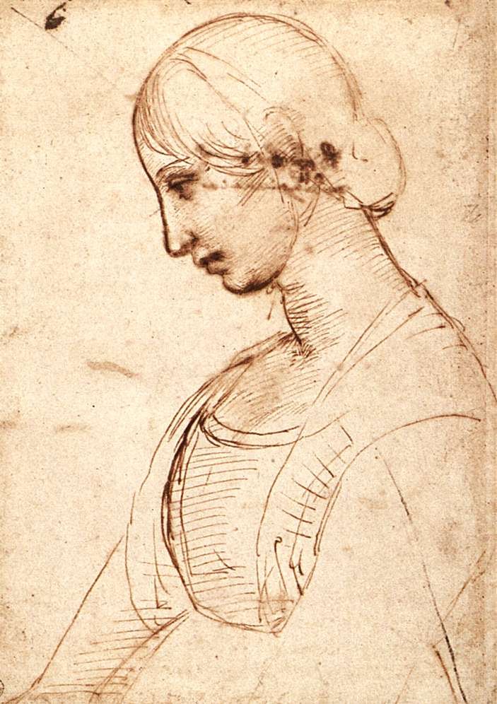 Vyötäröpituinen hahmo nuoresta naisesta tekijältä Raffaello Sanzio Raphael