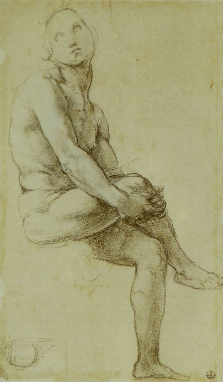 Étude de nu assis tekijältä Raffaello Sanzio Raphael