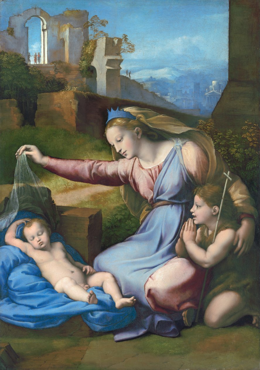 Madonna sinisen diademin kanssa tekijältä Raffaello Sanzio