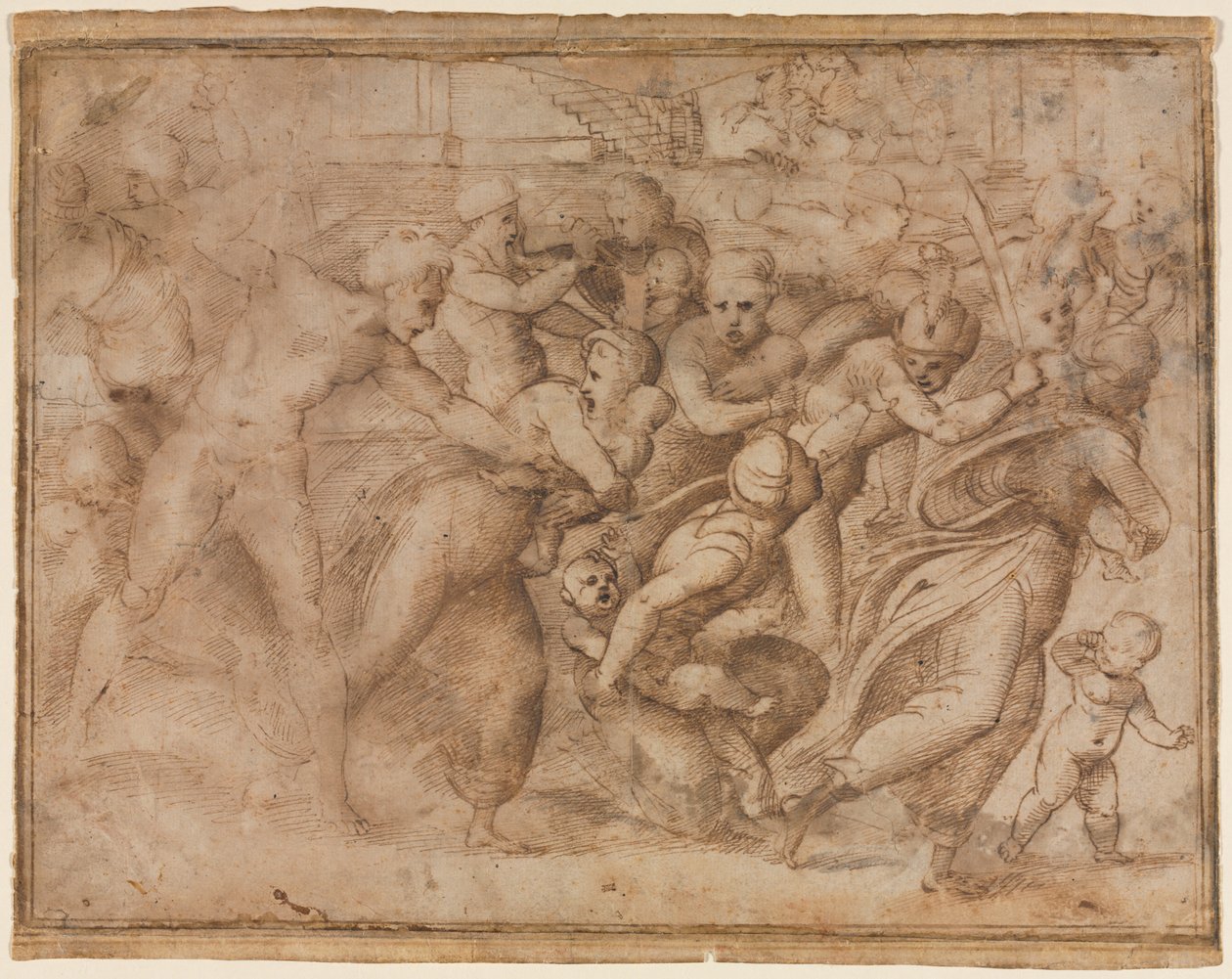 Kopio Rafaelin viattomien joukkomurhasta, vuoden 1510 jälkeen. tekijältä Raffaello Sanzio Raphael