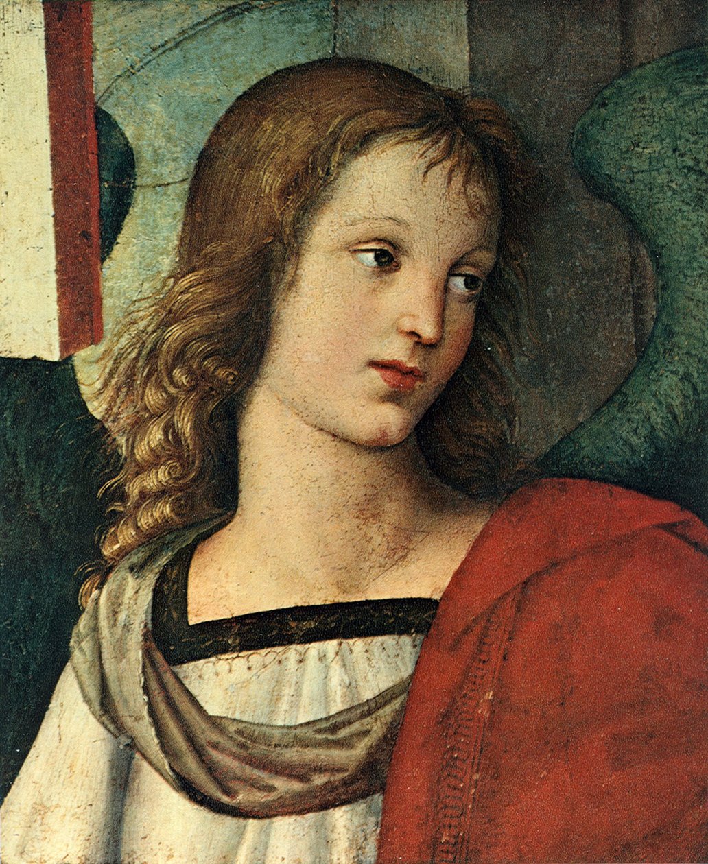 Enkelin pää, n. 1500 tekijältä Raffaello Sanzio Raphael