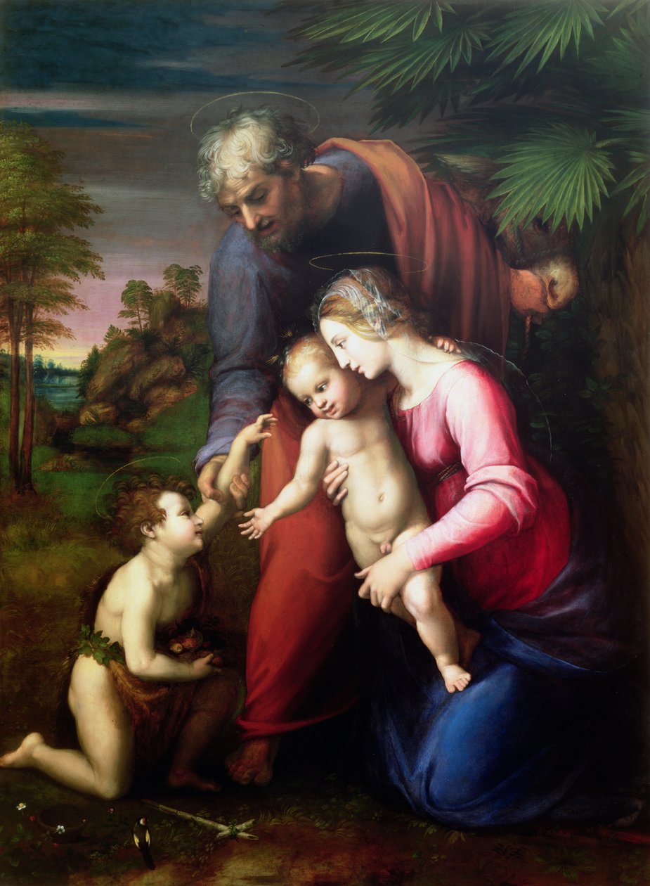 Pyhä perhe Johannes Kastajan kanssa, 151314 tekijältä Raffaello Sanzio Raphael