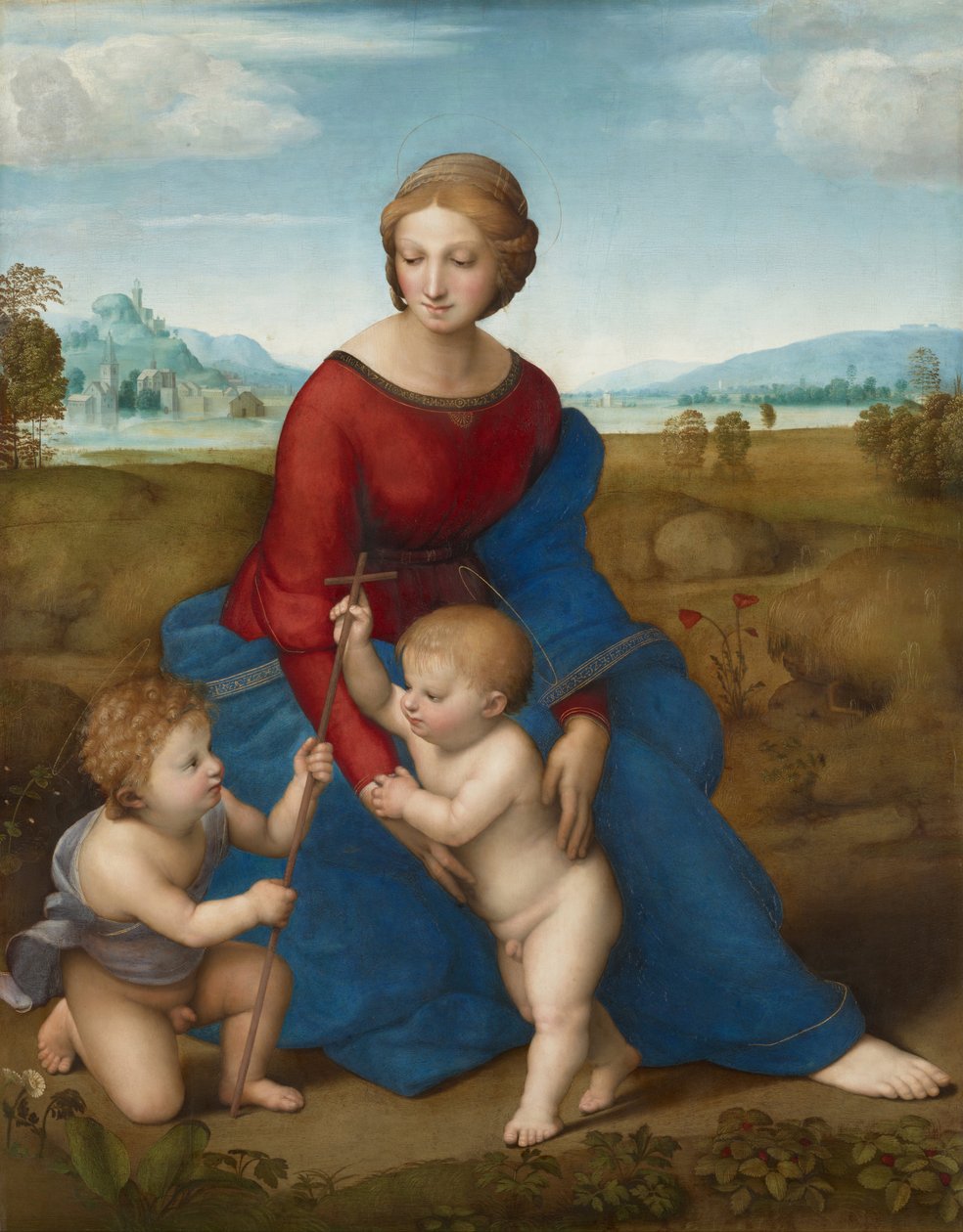 Madonna niityllä, noin 1506 tekijältä Raffaello Sanzio Raphael