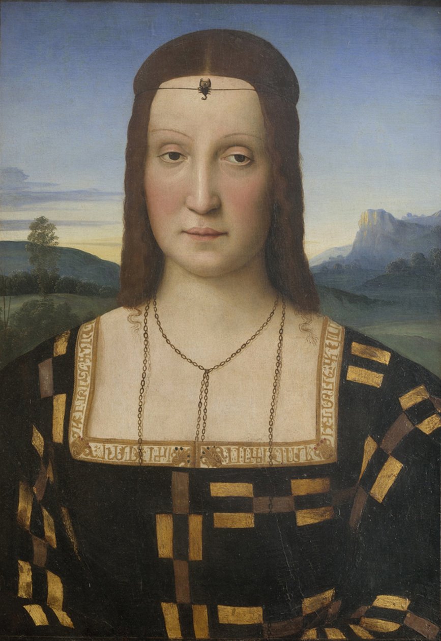 Elisabetta Gonzagan muotokuva 1471-1526 tekijältä Raffaello Sanzio Raphael