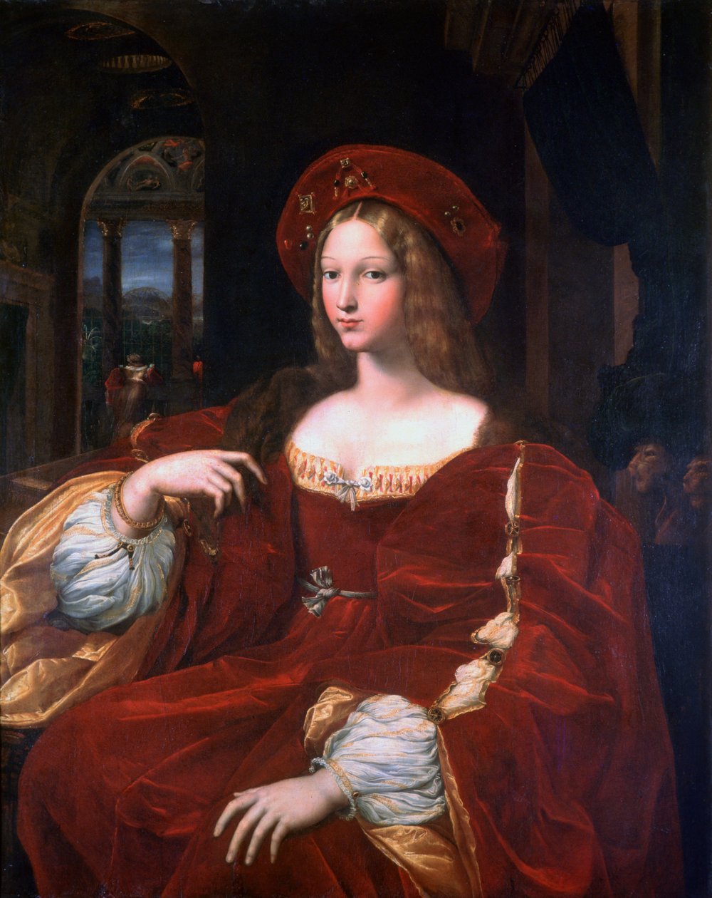 Jeanne dAragonin muotokuva, 1518 tekijältä Raffaello Sanzio Raphael