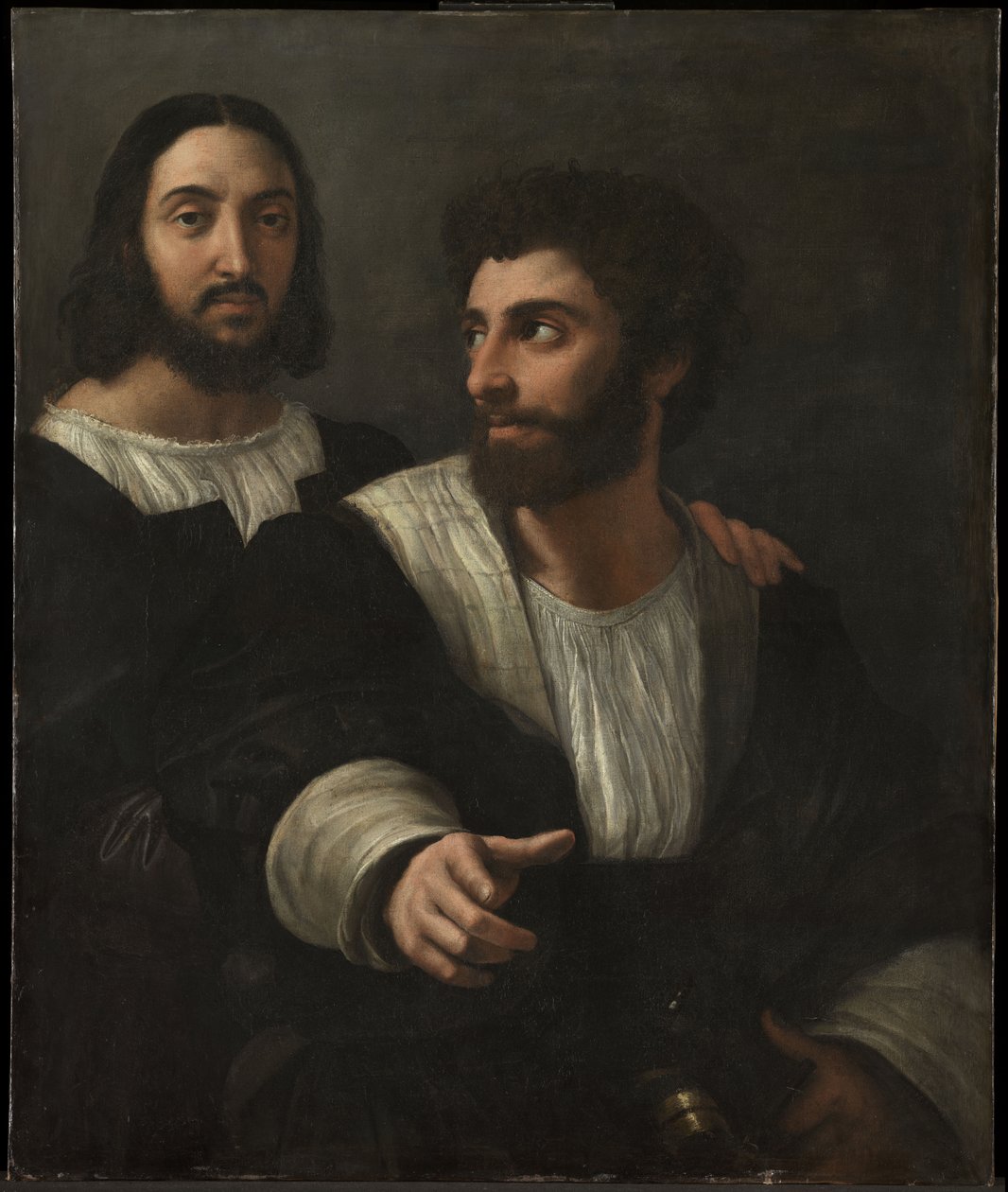 Omakuva ystävän kanssa Kaksoismuotokuva, 1519 tekijältä Raffaello Sanzio Raphael