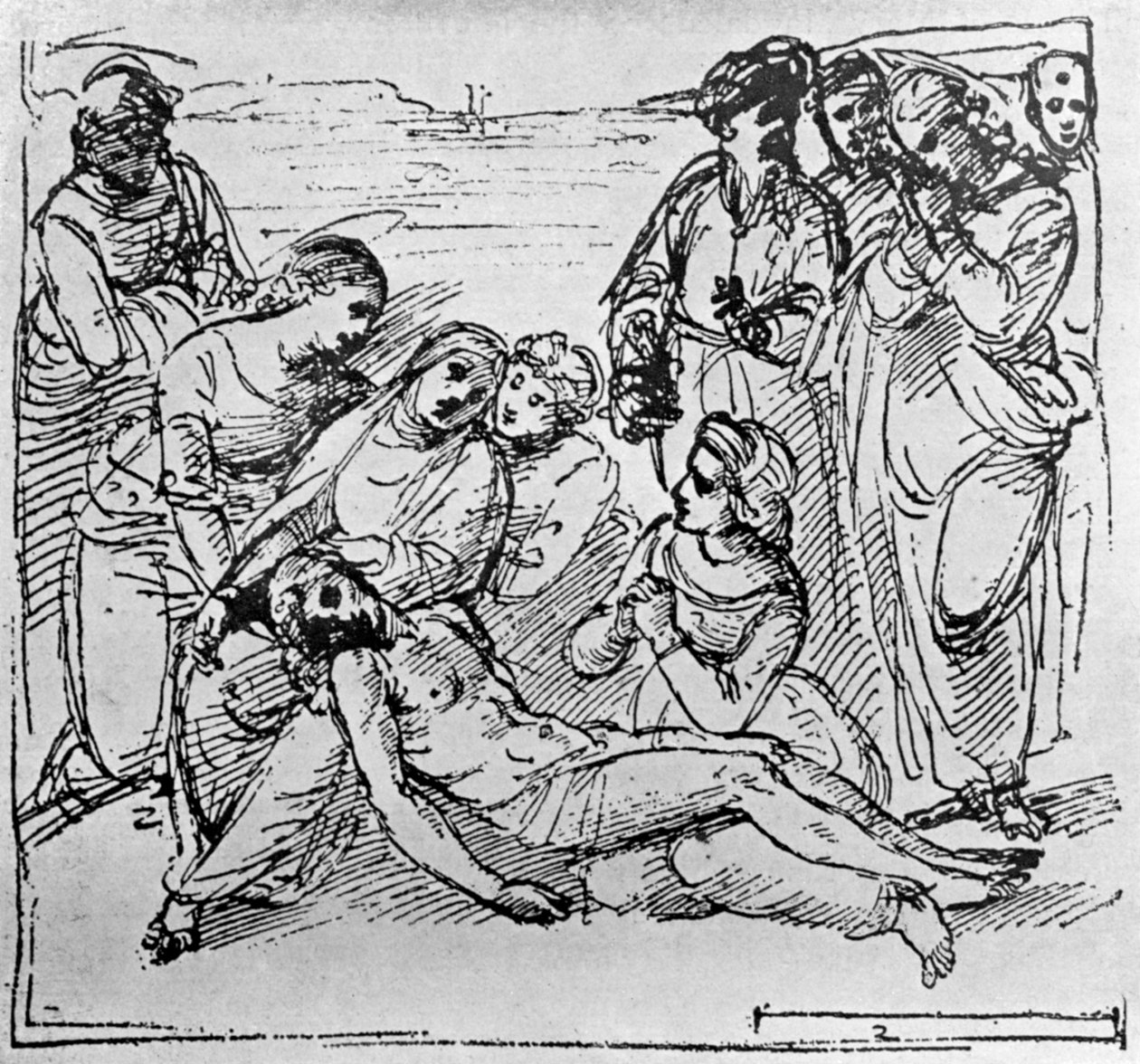 Study for The Tombment, 1913. tekijältä Raffaello Sanzio Raphael