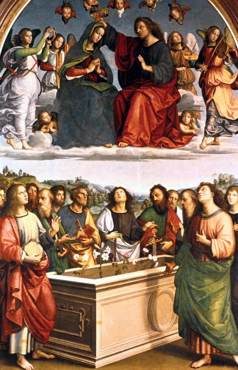 Neitsyt Oddin alttarin kruunaus, 1502-1503 tekijältä Raffaello Sanzio Raphael