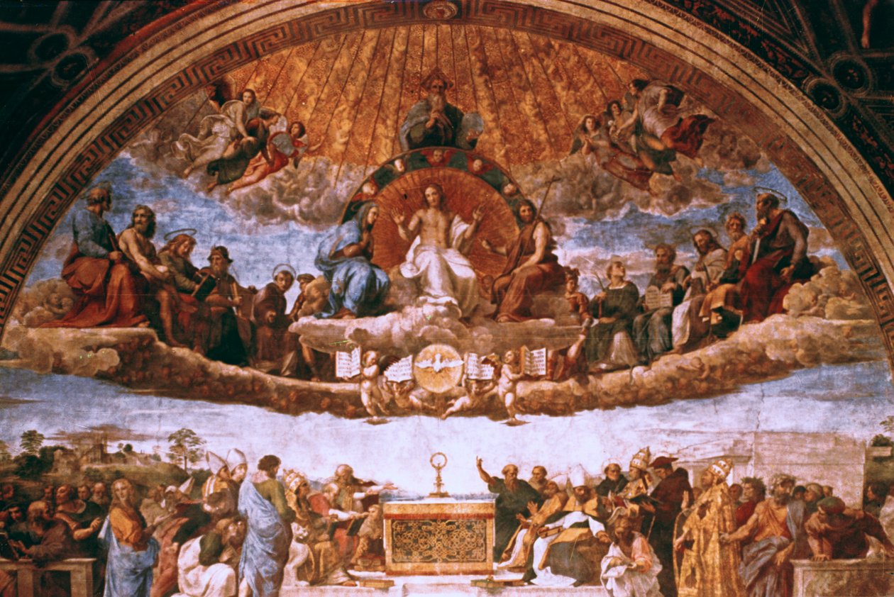 Kiista pyhästä sakramentista, 1508-1509 tekijältä Raffaello Sanzio Raphael