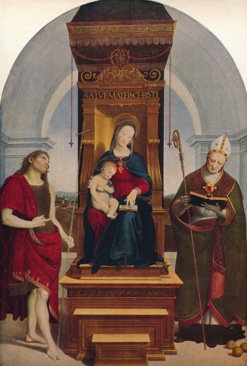 Madonna Degli Ansidei, 1505, c1915 tekijältä Raffaello Sanzio Raphael