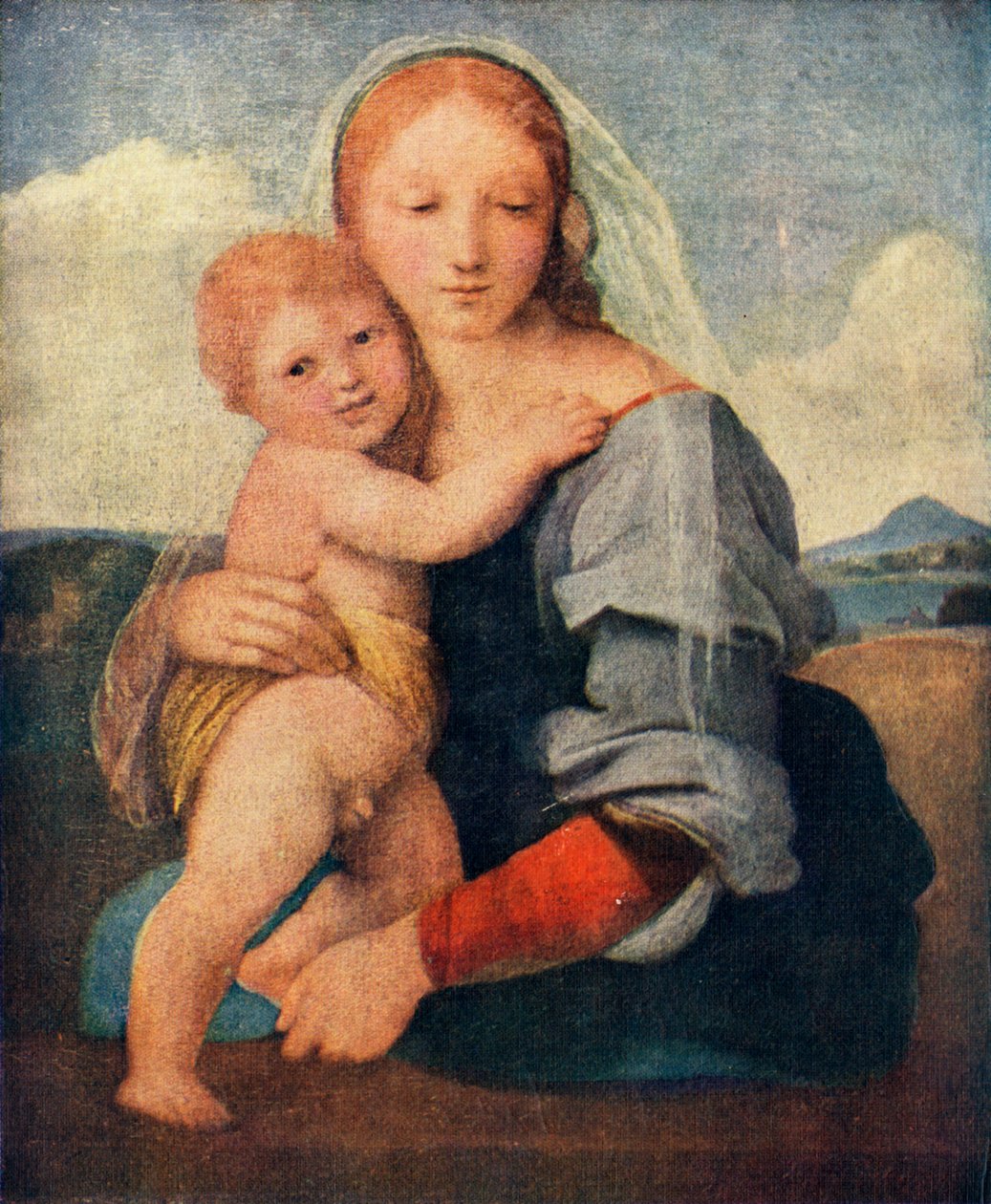 Tornin Madonna, 1509-1511, c1912 tekijältä Raffaello Sanzio Raphael