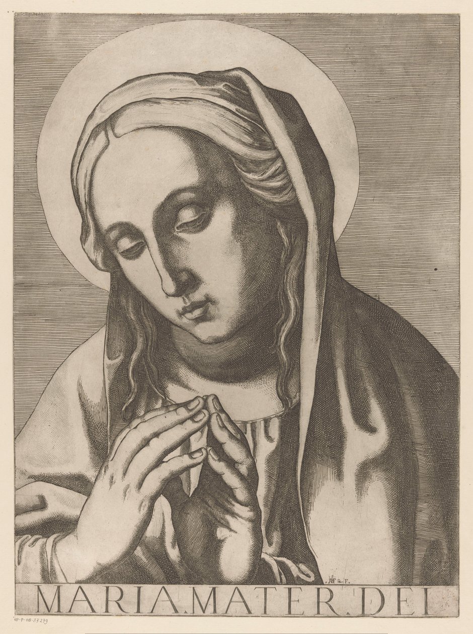Maria Maria Mater Dei (otsikko esineessä) Christ, Mary en de twaalf apostelen (sarjan nimi) The Sacred Apostol College (sarjan nimi) tekijältä Raffaello Schiaminossi