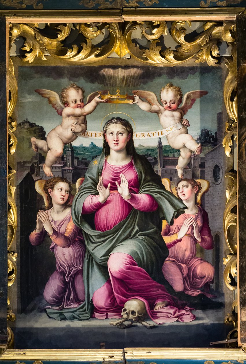 Madonna delle Grazie (öljy paneelille) tekijältä Raffaello dal Colle