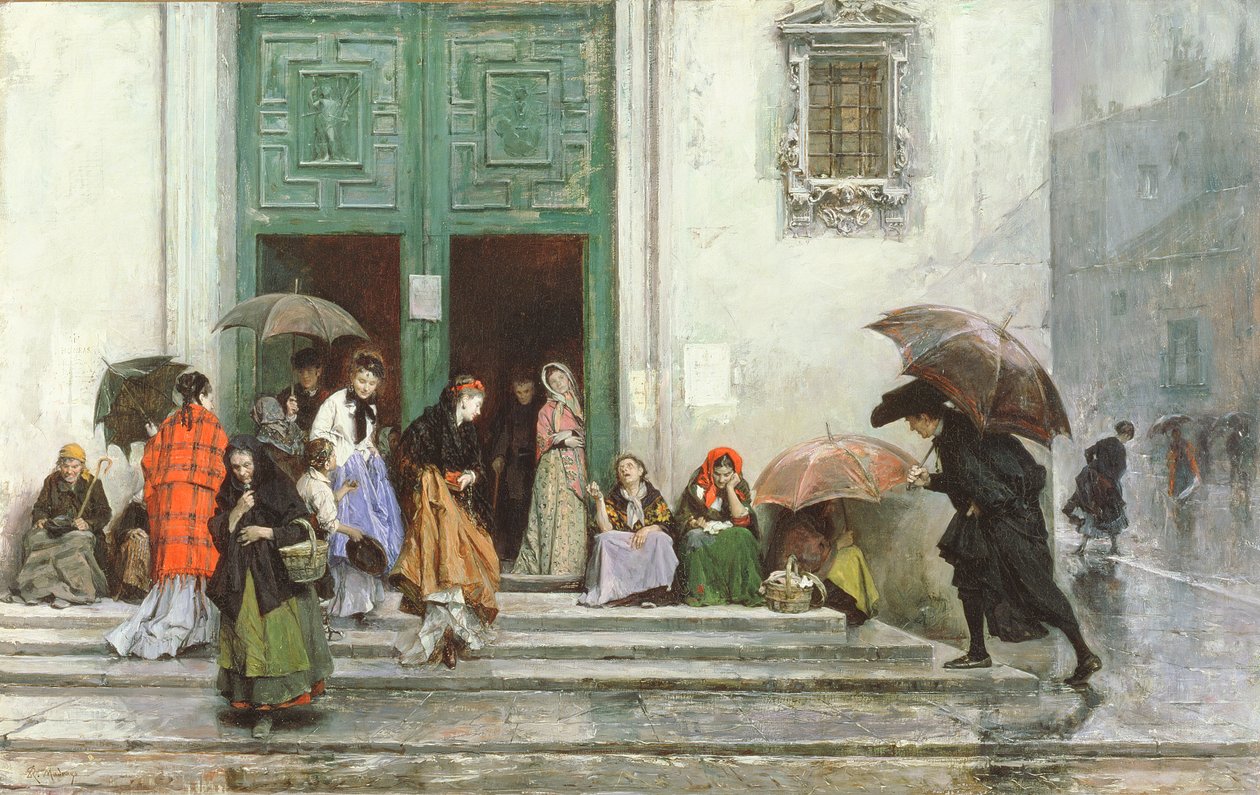 Ulos kirkosta, ennen vuotta 1875 tekijältä Raimundo de Madrazo y Garreta