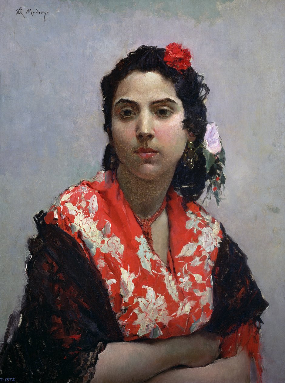 Mustalainen nainen tekijältä Raimundo de Madrazo y Garreta