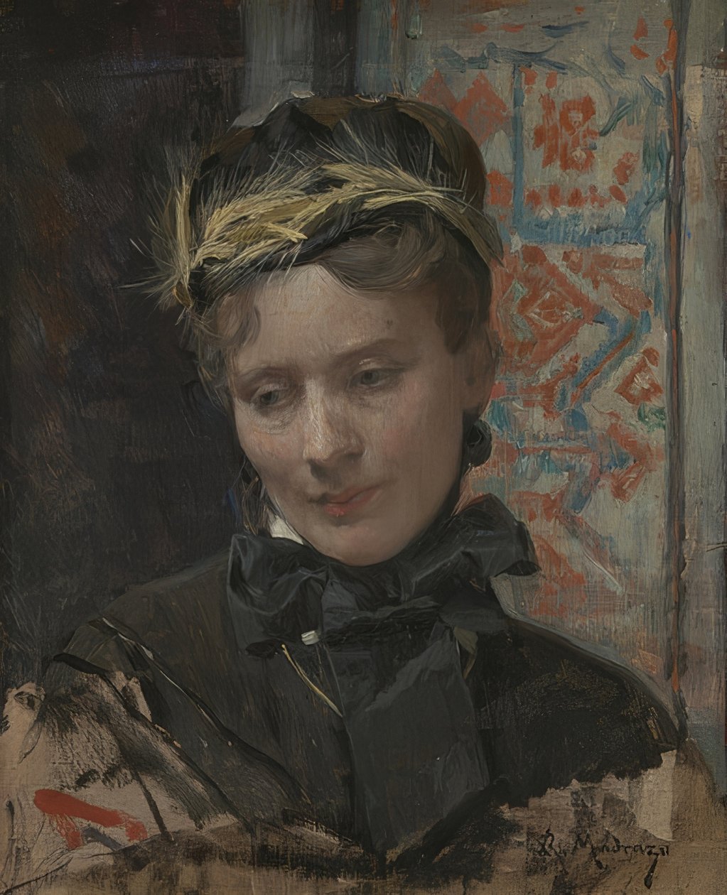Naisen muotokuva. 1885-95 tekijältä Raimundo de Madrazo y Garreta
