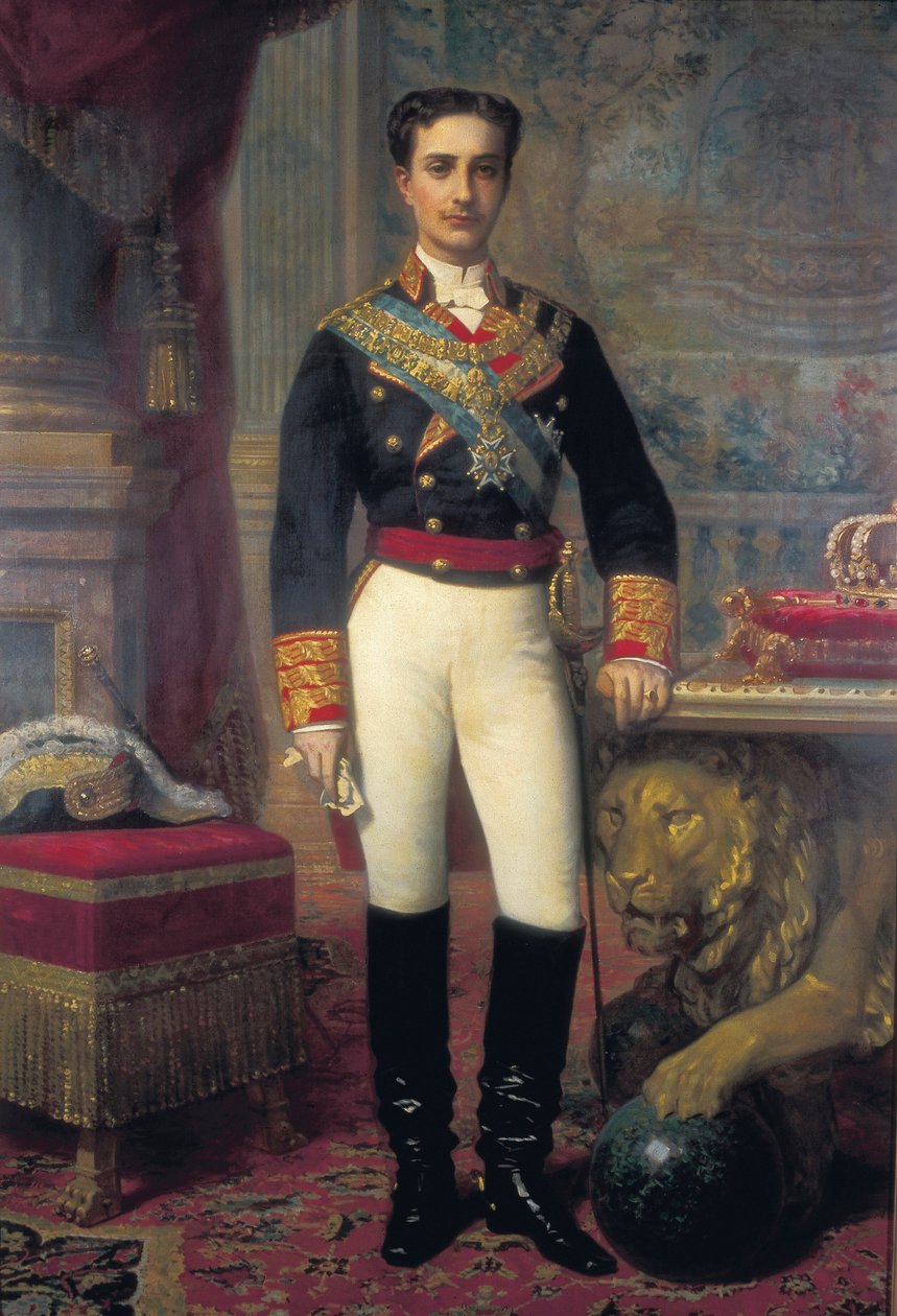 Alfonso XII:n (1857-1885) muotokuva, 1800-luvun viimeinen kolmannes (maalaus) tekijältä Raimundo de Madrazo y Garreta