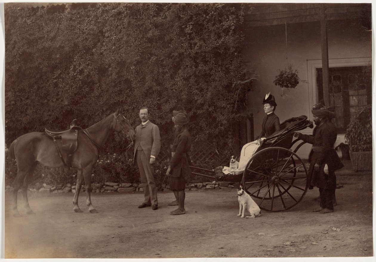 Eversti H. R. Thuillier ja hänen vaimonsa Emmeline Williams Thuillier, Shimla tekijältä Raja Deen Dayal