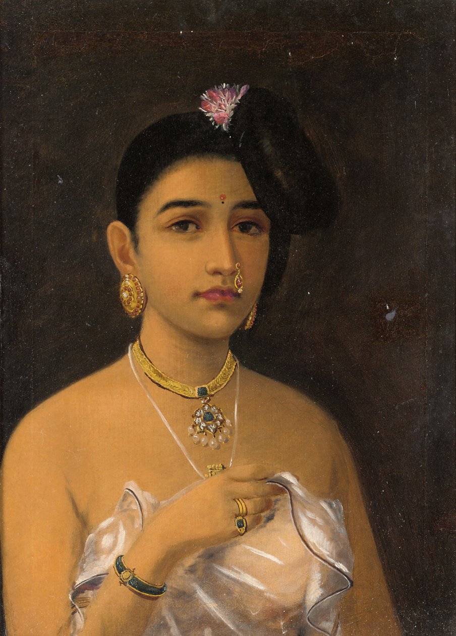Maliyali Beauty (öljy kankaalle) tekijältä Raja Ravi Varma