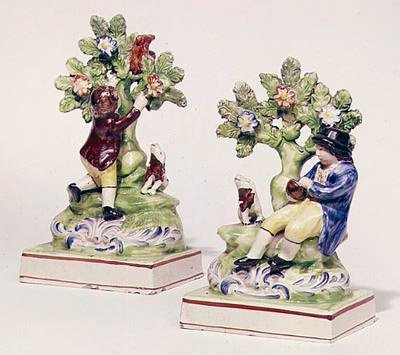 Staffordshiren linnunpesimisryhmät, n. 1810 (keraaminen) tekijältä Ralph Junior Wood