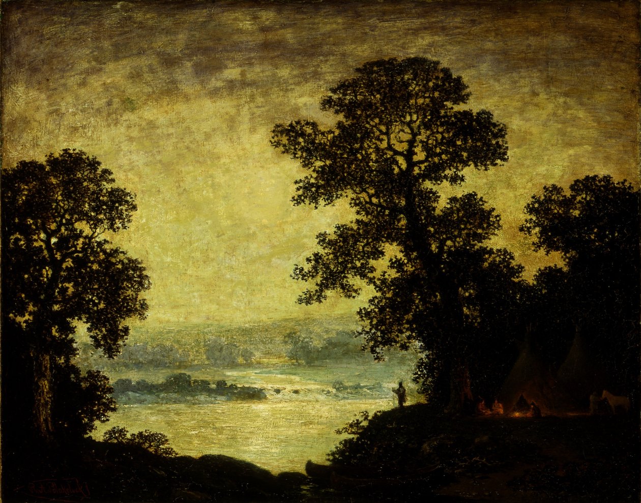 Kuunvalo, intiaanien leiri tekijältä Ralph Albert Blakelock
