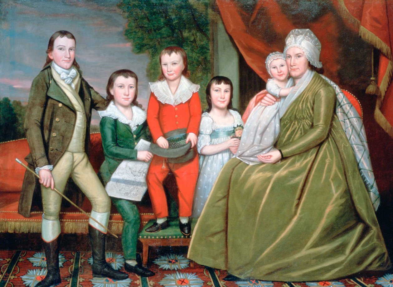 Rouva Noah Smith ja hänen lapsensa, 1798 tekijältä Ralph Earl