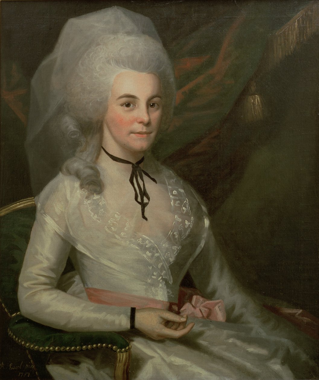 Muotokuva Elizabeth Schuyler Hamiltonista, Alexander Hamiltonin vaimosta (1757-1804) tekijältä Ralph Earl or Earle
