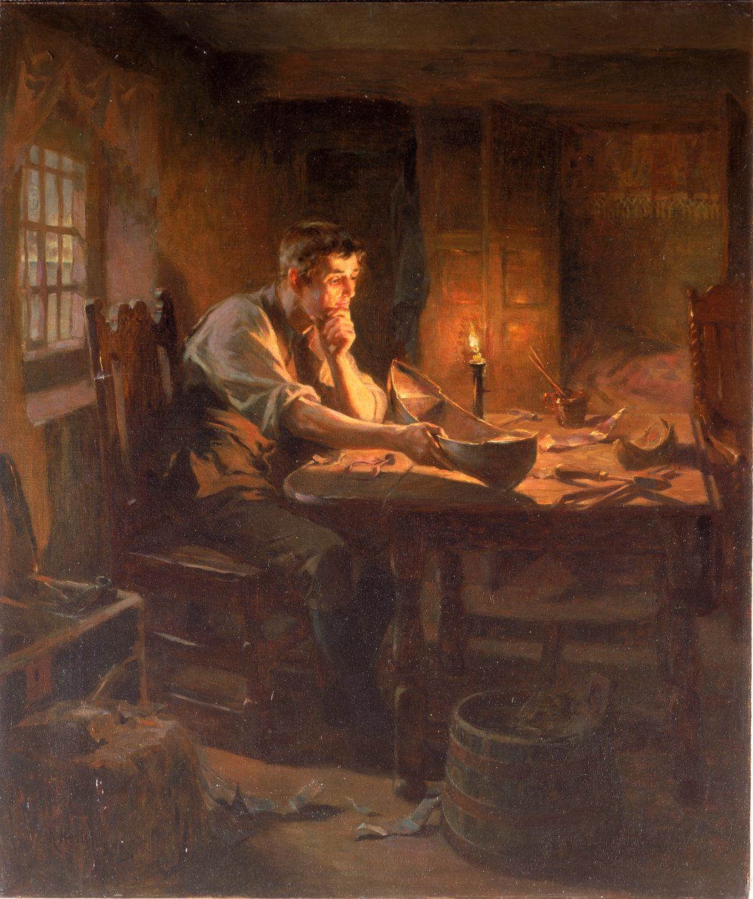 Invention of the Lifeboat, Willie Shouldhave, South Shields, 1789, 1896 tekijältä Ralph Hedley