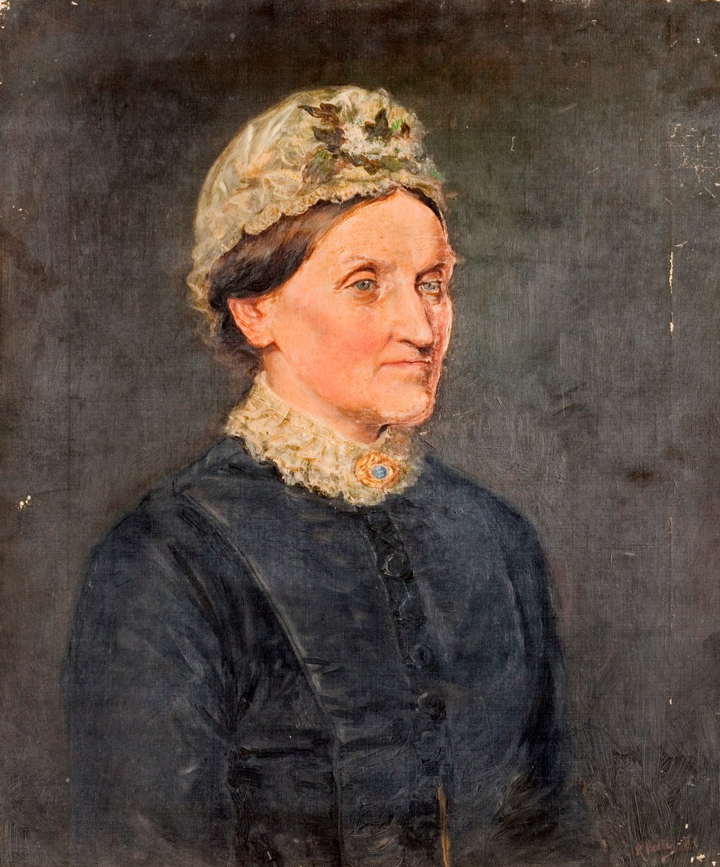 Vanhan naisen muotokuva, 1881 tekijältä Ralph Hedley