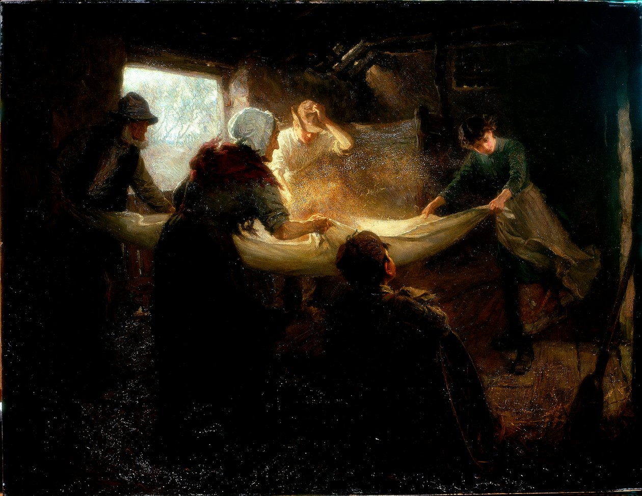 Winnowing Sheet, 1898 tekijältä Ralph Hedley