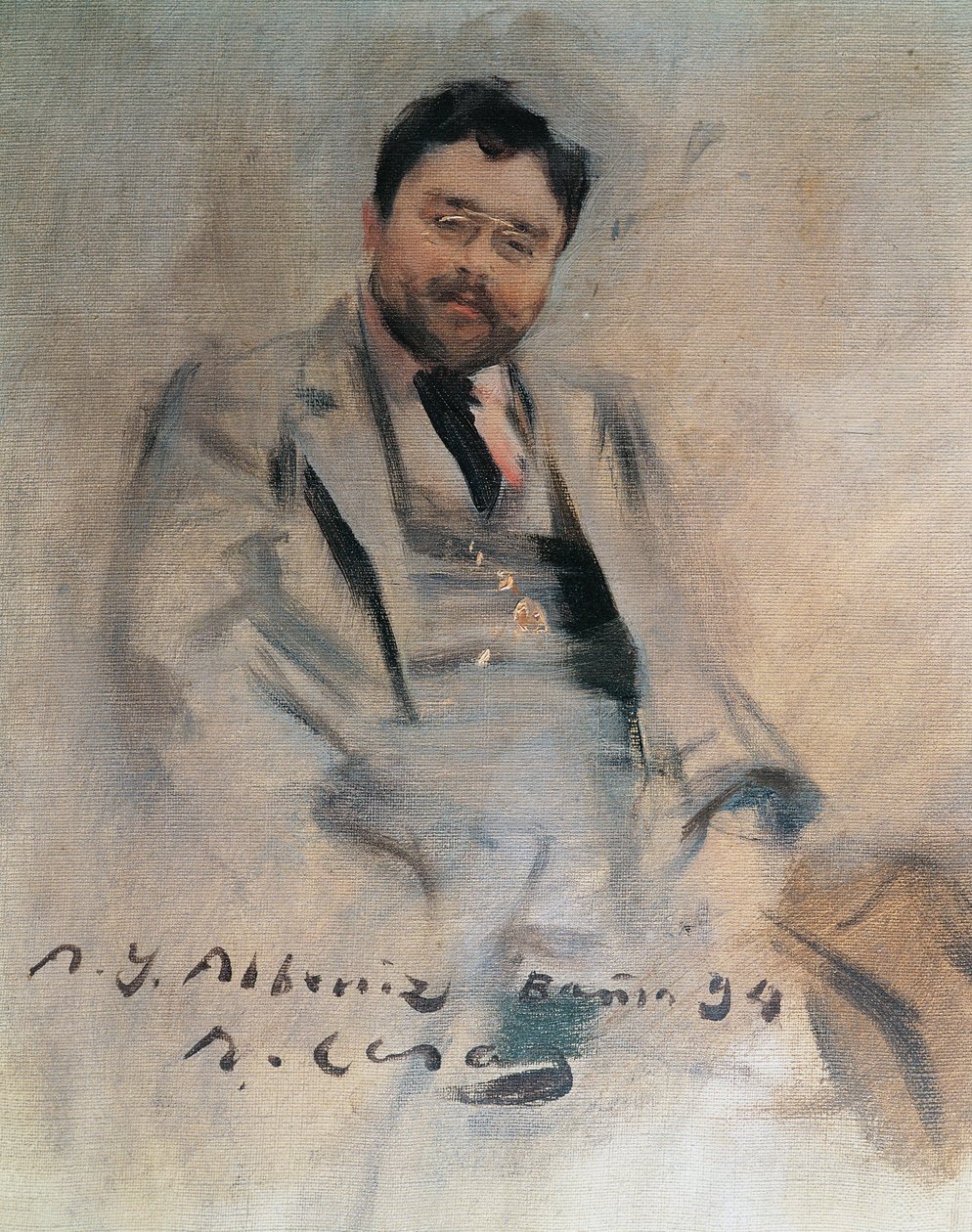 Muotokuva espanjalaisesta pianistista ja säveltäjästä Isaac Albenizistä (Camprodon tekijältä Ramón Casas