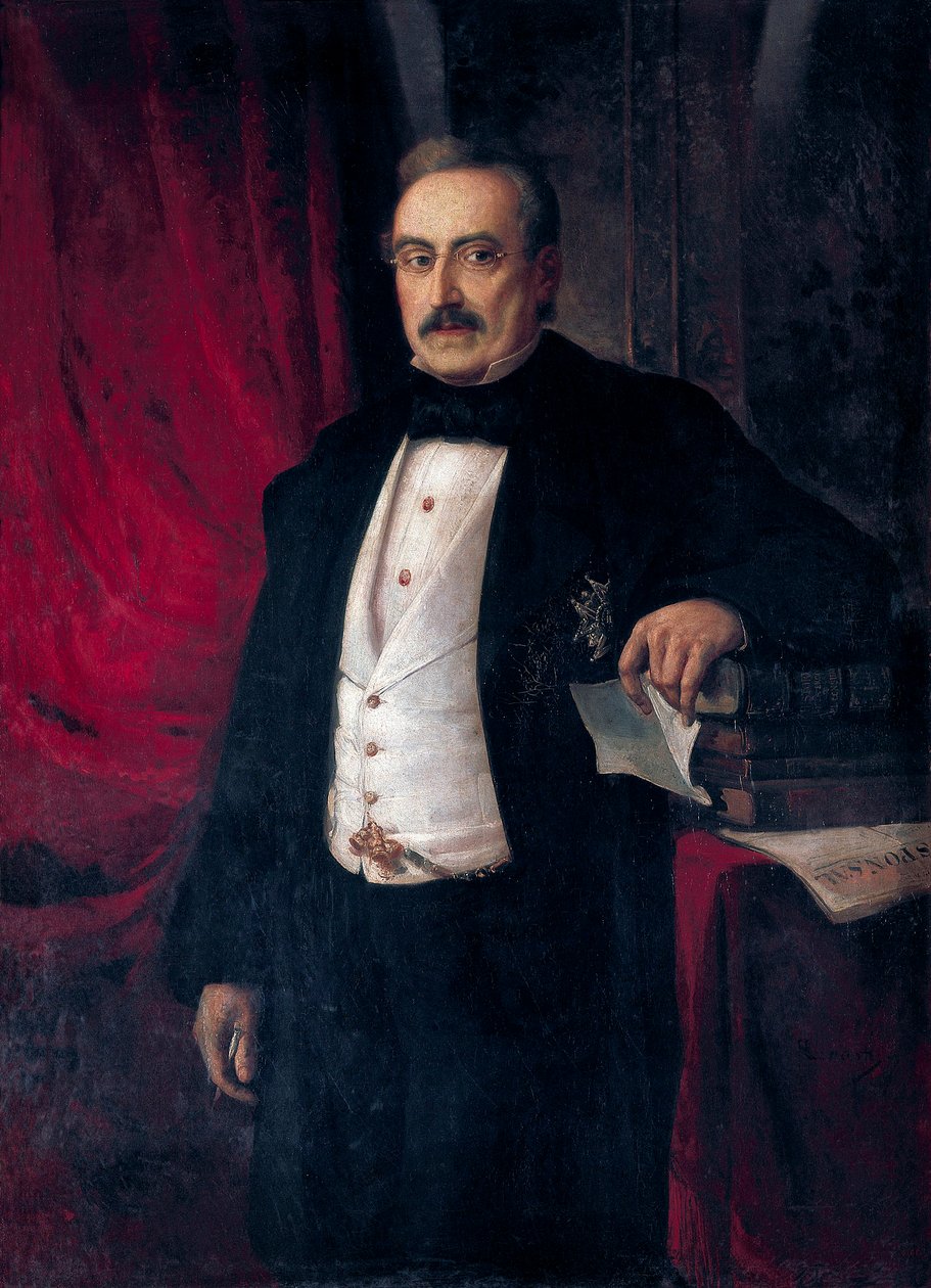 Muotokuva kirjailijasta ja taloustieteilijästä Buenaventura Carlos Aribausta (1798-1862) tekijältä Ramón Martí Alsina