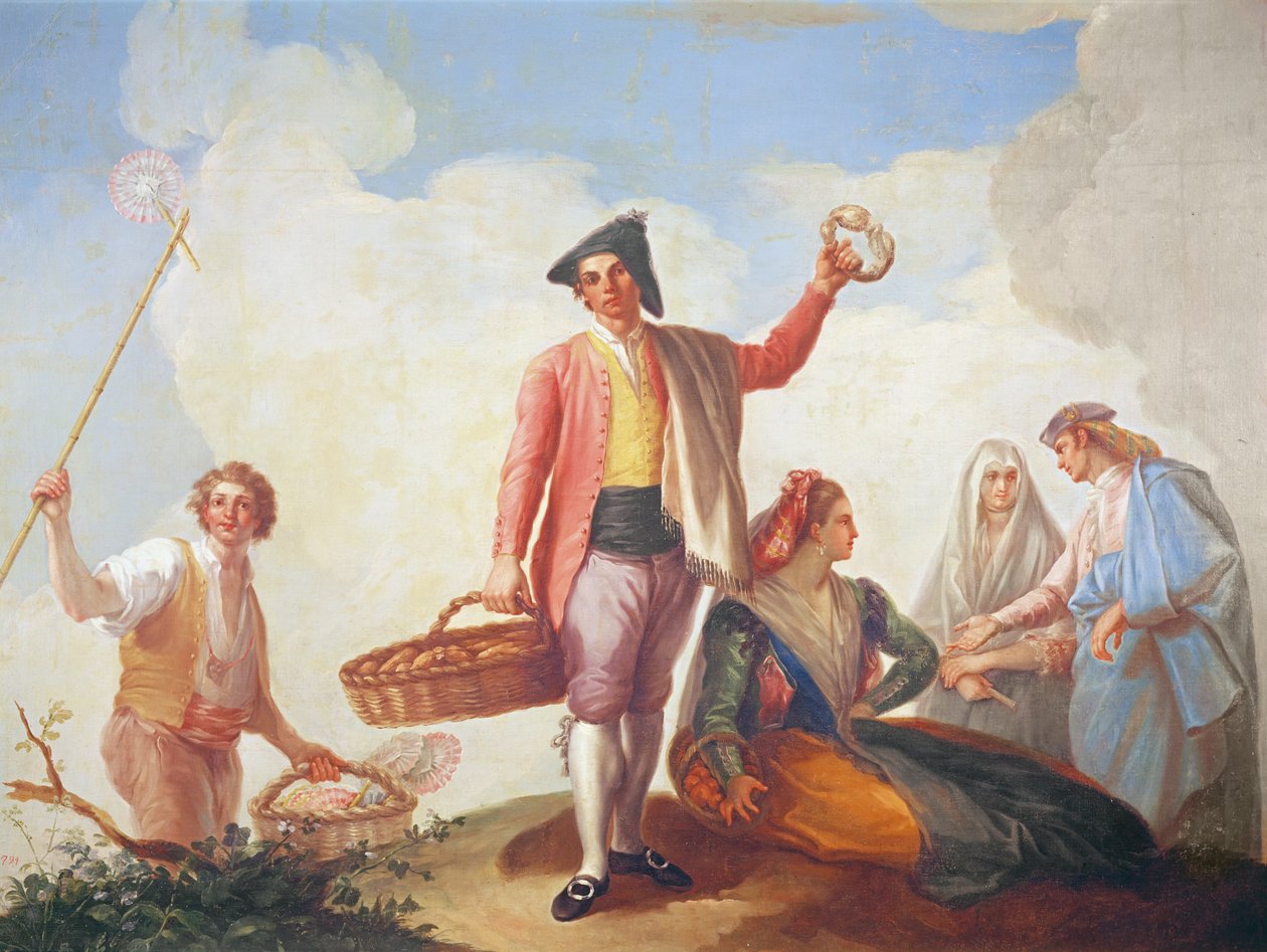 Viuhka- ja roscakauppiaat, 1788 tekijältä Ramon Bayeu y Subias