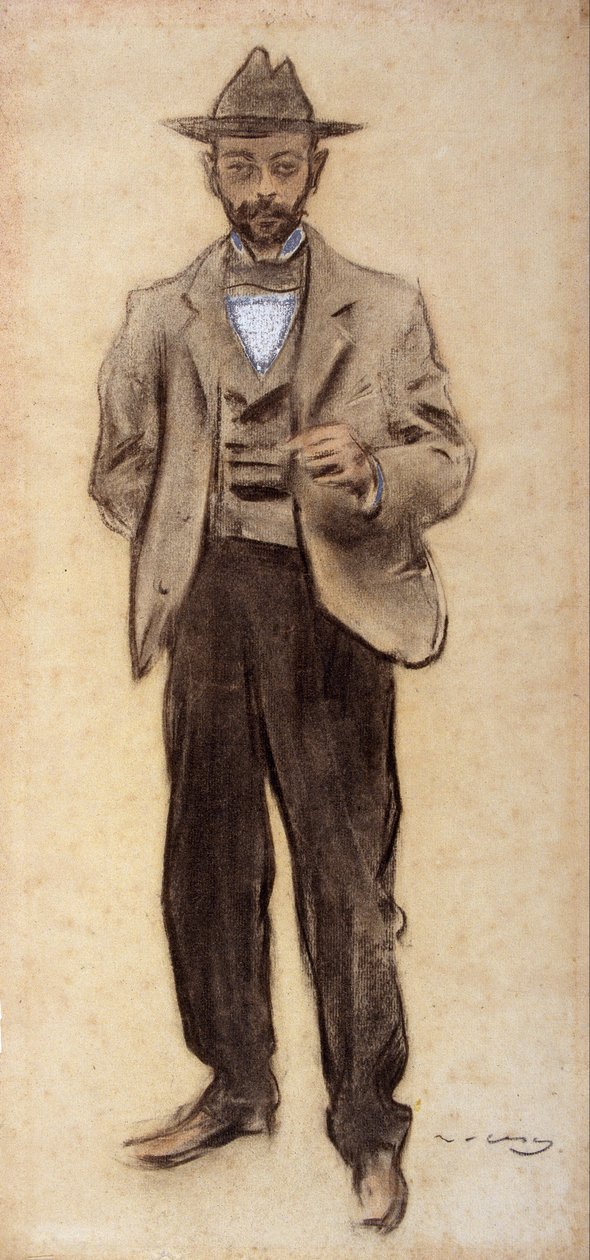 Manolo Huguén muotokuva tekijältä Ramon Casas i Carbo
