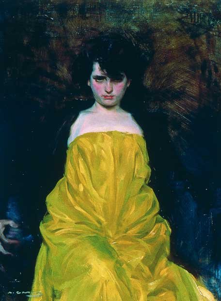 La Sargantaine Muotokuva Julia Peraire Espanolista: La Sargantainn tekijältä Ramon Casas i Carbo