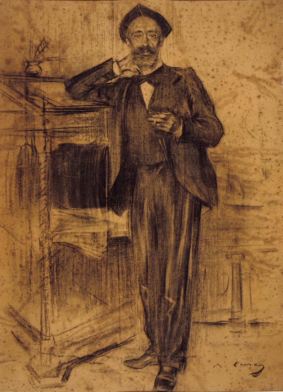 Ramon Casasin muotokuva säilytetty MNAC: ssa Barcelonassa tekijältä Ramon Casas i Carbo