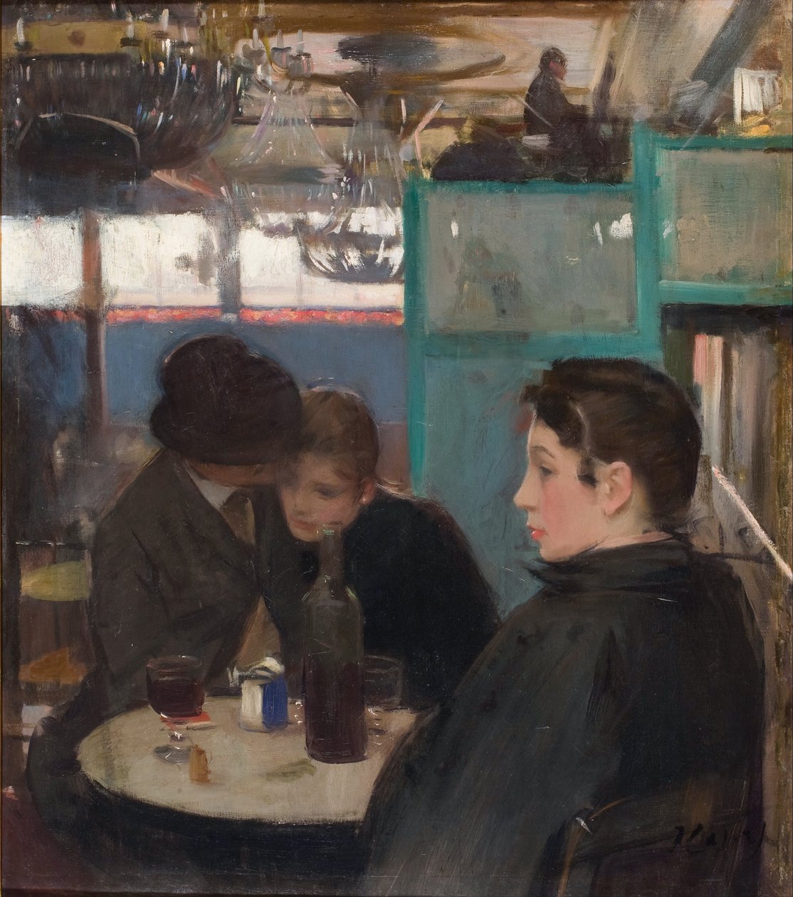 Moulin de la Galetten sisustus - Casas, Ramon (1866-1932) - n. 1890 - Öljy kankaalle - 78,5x69 - Katalonian kansallinen taidemuseo, Barcelona tekijältä Ramón Casas