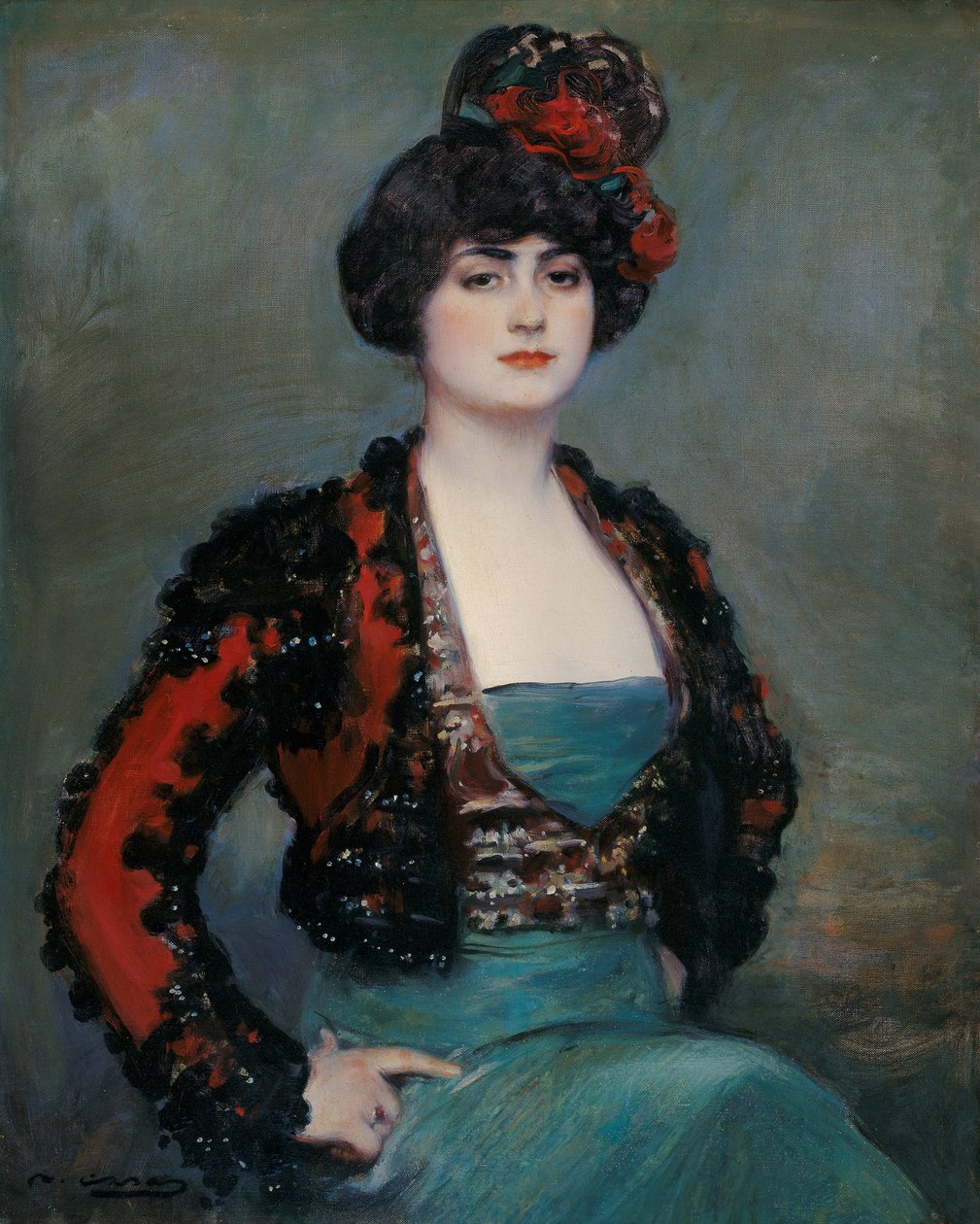 Julia - Casas, Ramon (1866-1932) - n. 1915 - Öljy kankaalle - 85x67 - Carmen Thyssen Museum, Málaga tekijältä Ramón Casas