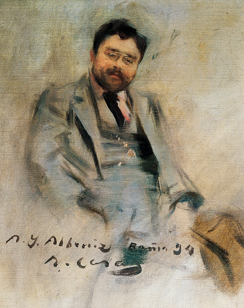 Muotokuva Isaac Albenizistä 34-vuotiaana (öljy kankaalle) tekijältä Ramon Casas i Carbo