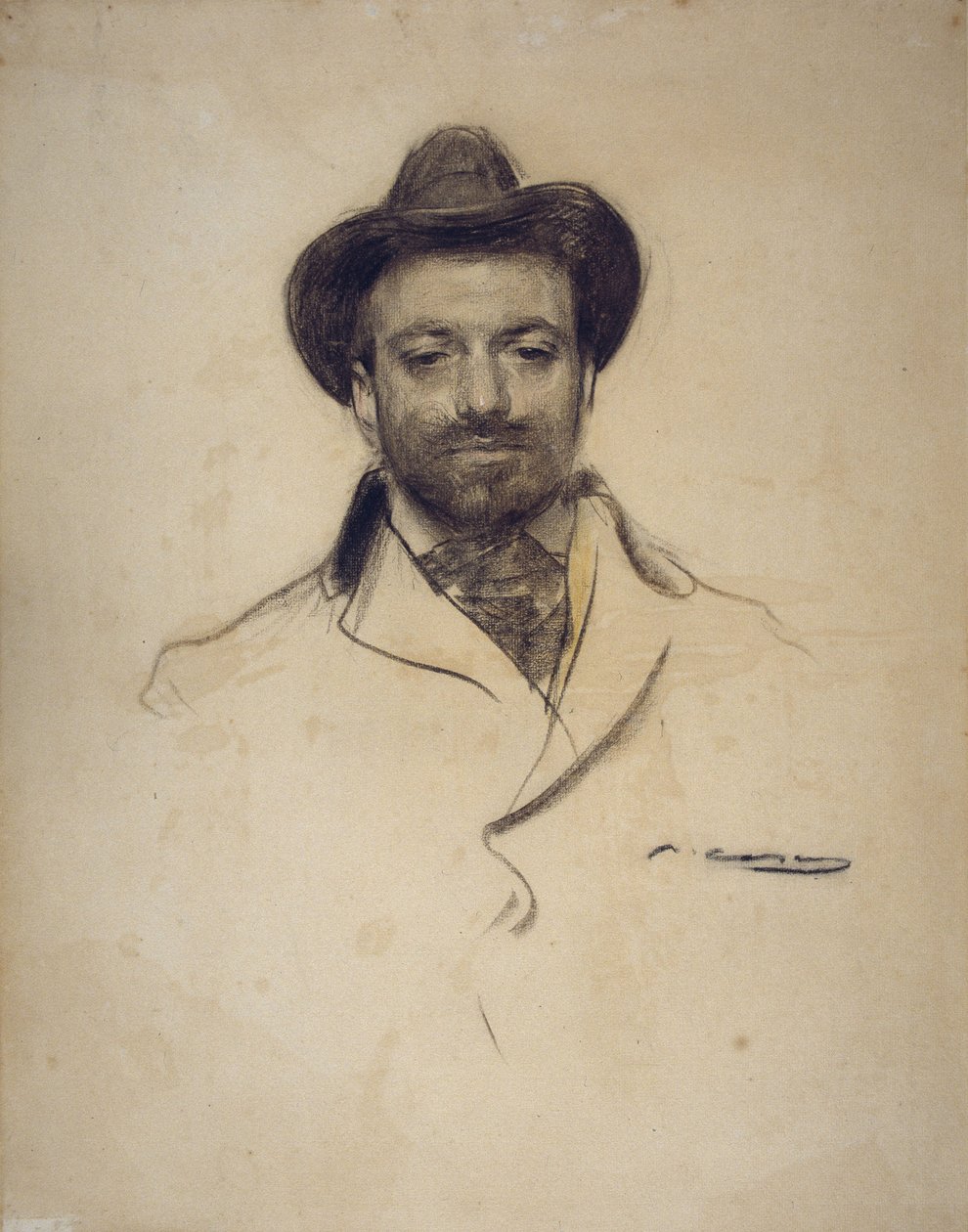 Josep Maria Sertin muotokuva 1874-1945 tekijältä Ramon Casas i Carbo