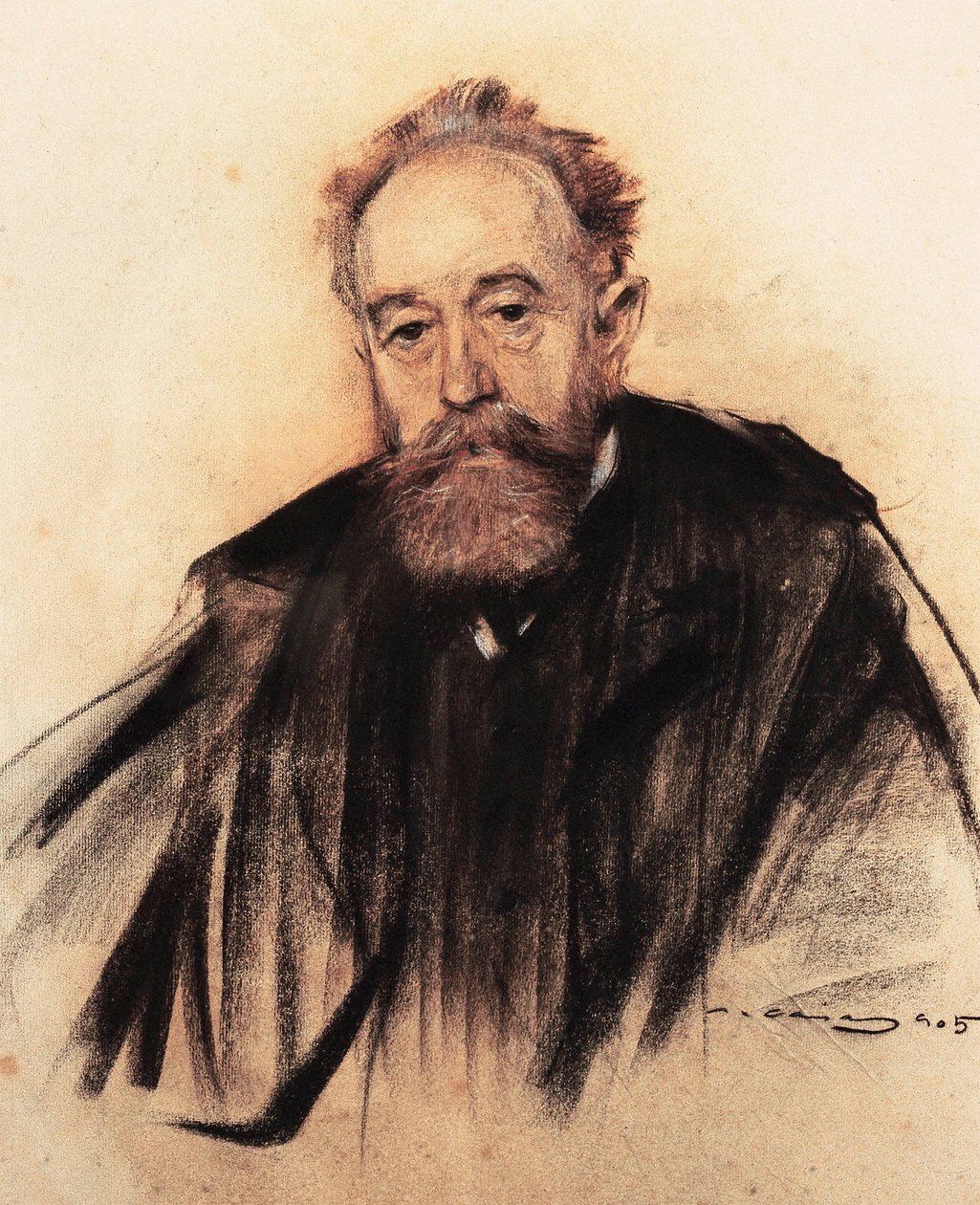 Espanjalaisen taidemaalarin ja poliitikon Aureliano de Berueten (1845-1912) muotokuva tekijältä Ramon Casas i Carbo