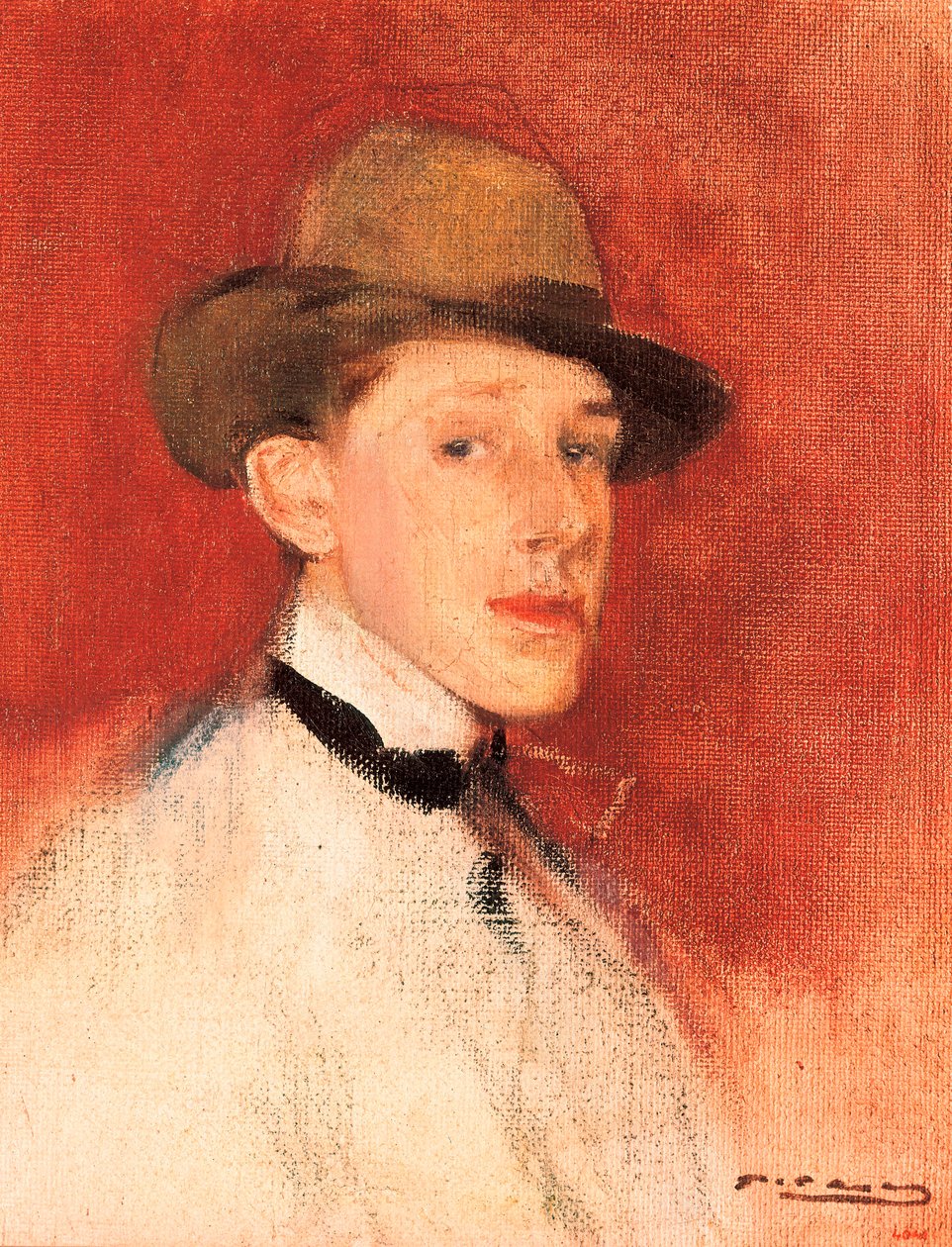 Tutkimus kuningas Alfonso XIII:n (tai Alphonse de Bourbonin) (1886-1941) muotokuvaa varten, Yksityiskohta tekijältä Ramon Casas i Carbo