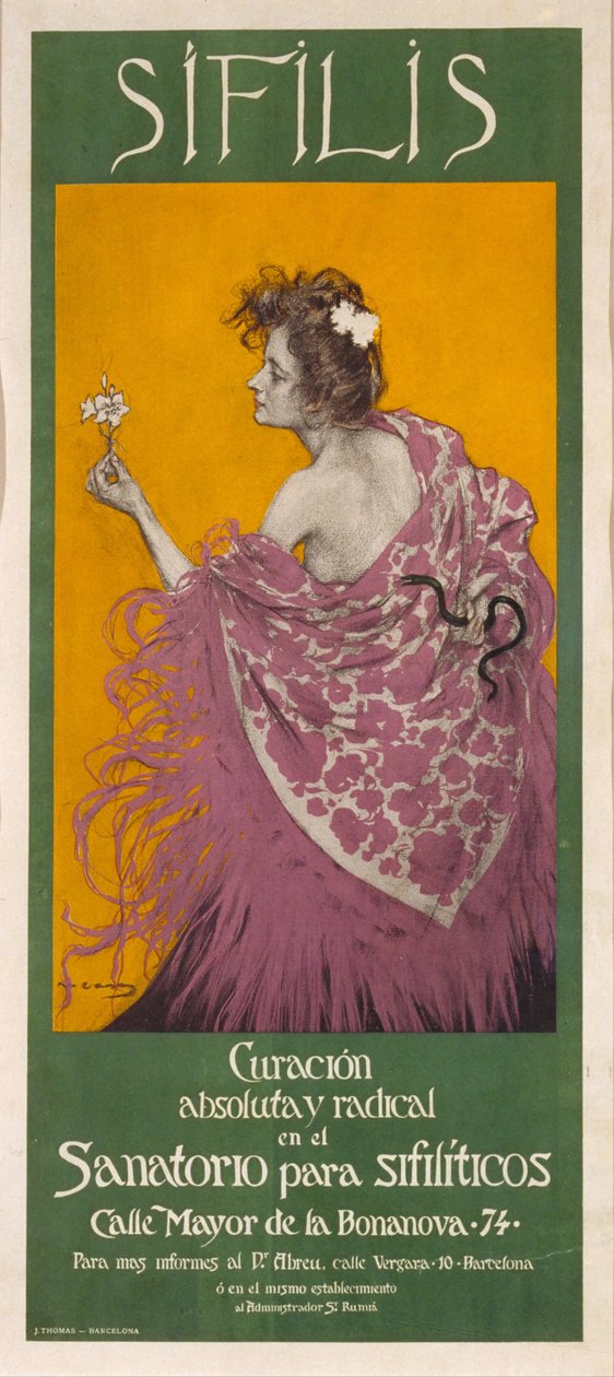 Syfilis-juliste tekijältä Ramon Casas i Carbo